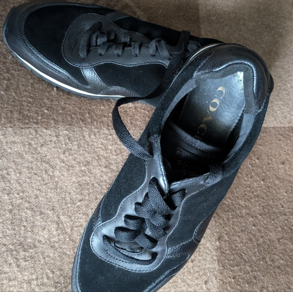 leather Suede Nylon Coach Sneakers - Picture 4 of 4